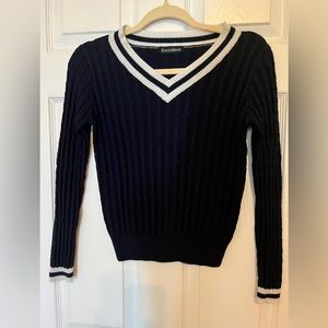 Sorridere Nautical navy blue cable knit sweater. Size S